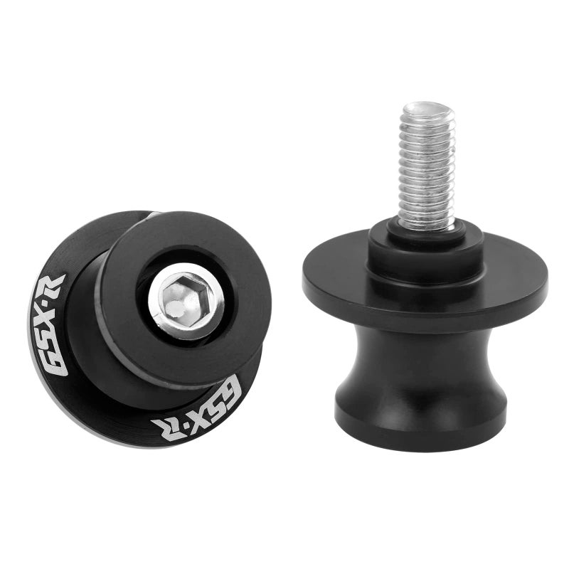 Coxotom 2 قطعة بكرات ذراع التأرجح للدراجة النارية لسوزوكي GSXR 125 250 300 600 750 1000 ألومنيوم (أسود) - Image 1